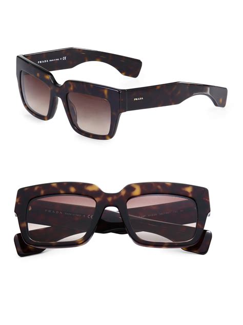 prada square tortoise shell sunglasses|Prada sunglasses women's tortoise.